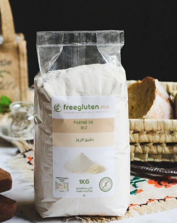 دقيق الأرز بدون غلوتين 1kg freegluten.ma – المرجع في المنتجات بدون غلوتين بالمغرب