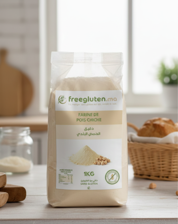 دقيق الحمص بدون غلوتين 1kg freegluten.ma – المرجع في المنتجات بدون غلوتين بالمغرب