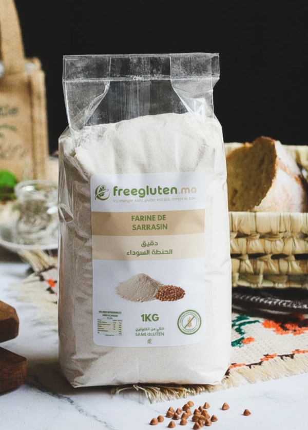 دقيق الحنطة السوداء بدون غلوتين 1kg freegluten.ma – المرجع في المنتجات بدون غلوتين بالمغرب